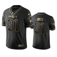 Nike New England Patriots #31 Jonathan Jones Black Golden Limited Edition Stitched NFL Jersey