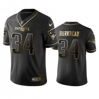Nike New England Patriots #34 Rex Burkhead Black Golden Limited Edition Stitched NFL Jersey