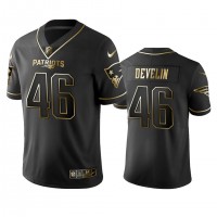 Nike New England Patriots #46 James Develin Black Golden Limited Edition Stitched NFL Jersey