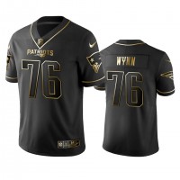 Nike New England Patriots #76 Isaiah Wynn Black Golden Limited Edition Stitched NFL Jersey