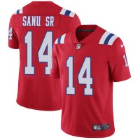 Nike New England Patriots #14 Mohamed Sanu Sr Red Alternate Men's Stitched NFL Vapor Untouchable Limited Jersey