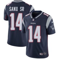 Nike New England Patriots #14 Mohamed Sanu Sr Navy Blue Team Color Men's Stitched NFL Vapor Untouchable Limited Jersey