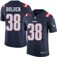 Nike New England Patriots #38 Brandon Bolden Navy Blue Men's Stitched NFL Limited Rush Jersey