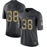 Nike New England Patriots #38 Brandon Bolden Black Men's Stitched NFL Limited 2016 Salute To Service Jersey