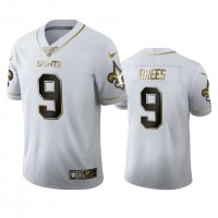New Orleans New Orleans Saints #9 Drew Brees Men's Nike White Golden Edition Vapor Limited NFL 100 Jersey