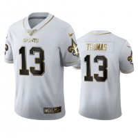 New Orleans New Orleans Saints #13 Michael Thomas Men's Nike White Golden Edition Vapor Limited NFL 100 Jersey