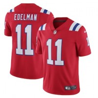 New England New England Patriots #11 Julian Edelman Men's Nike Red Alternate 2020 Vapor Limited Jersey