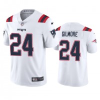 New England New England Patriots #24 Stephon Gilmore Men's Nike White 2020 Vapor Limited Jersey