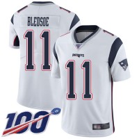 Nike New England Patriots #11 Drew Bledsoe White Men's Stitched NFL 100th Season Vapor Limited Jersey