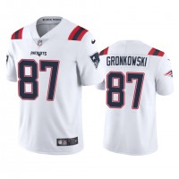 New England New England Patriots #87 Rob Gronkowski Men's Nike White 2020 Vapor Limited Jersey