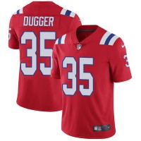 Nike New England Patriots #35 Kyle Dugger Red Alternate Men's Stitched NFL Vapor Untouchable Limited Jersey