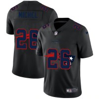 New England New England Patriots #26 Sony Michel Men's Nike Team Logo Dual Overlap Limited NFL Jersey Black