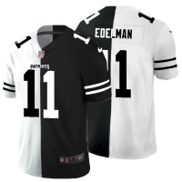 New England New England Patriots #11 Julian Edelman Men's Black V White Peace Split Nike Vapor Untouchable Limited NFL Jersey