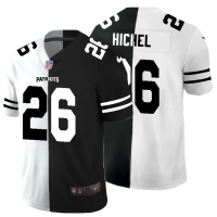 New England New England Patriots #26 Sony Michel Men's Black V White Peace Split Nike Vapor Untouchable Limited NFL Jersey