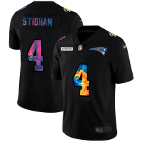 New England New England Patriots #4 Jarrett Stidham Men's Nike Multi-Color Black 2020 NFL Crucial Catch Vapor Untouchable Limited Jersey