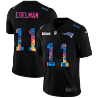 New England New England Patriots #11 Julian Edelman Men's Nike Multi-Color Black 2020 NFL Crucial Catch Vapor Untouchable Limited Jersey