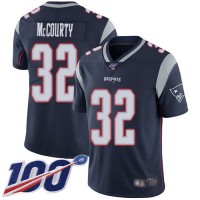 Nike New England Patriots #32 Devin McCourty Navy Blue Team Color Men's Stitched NFL 100th Season Vapor Limited Jersey