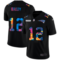 New England New England Patriots #12 Tom Brady Men's Nike Multi-Color Black 2020 NFL Crucial Catch Vapor Untouchable Limited Jersey