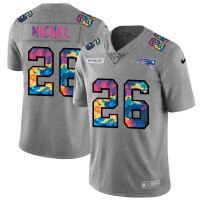 New England New England Patriots #26 Sony Michel Men's Nike Multi-Color 2020 NFL Crucial Catch NFL Jersey Greyheather