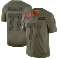 Nike New England Patriots #77 Michael Bennett Camo Men's Stitched NFL Limited 2019 Salute To Service Jersey