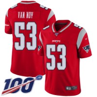Nike New England Patriots #53 Kyle Van Noy Red Men's Stitched NFL Limited Inverted Legend 100th Season Jersey