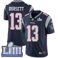 Nike New England Patriots #13 Phillip Dorsett Navy Blue Team Color Super Bowl LIII Bound Men's Stitched NFL Vapor Untouchable Limited Jersey
