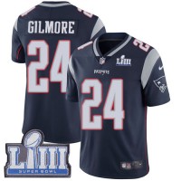 Nike New England Patriots #24 Stephon Gilmore Navy Blue Team Color Super Bowl LIII Bound Men's Stitched NFL Vapor Untouchable Limited Jersey