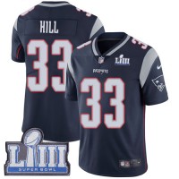 Nike New England Patriots #33 Jeremy Hill Navy Blue Team Color Super Bowl LIII Bound Men's Stitched NFL Vapor Untouchable Limited Jersey