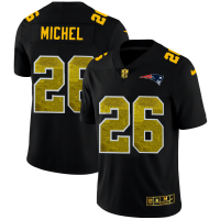 New England New England Patriots #26 Sony Michel Men's Black Nike Golden Sequin Vapor Limited NFL Jersey