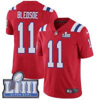 Nike New England Patriots #11 Drew Bledsoe Red Alternate Super Bowl LIII Bound Men's Stitched NFL Vapor Untouchable Limited Jersey