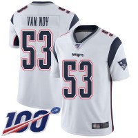 Nike New England Patriots #53 Kyle Van Noy White Men's Stitched NFL 100th Season Vapor Limited Jersey