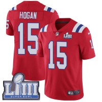 Nike New England Patriots #15 Chris Hogan Red Alternate Super Bowl LIII Bound Men's Stitched NFL Vapor Untouchable Limited Jersey