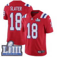 Nike New England Patriots #18 Matt Slater Red Alternate Super Bowl LIII Bound Men's Stitched NFL Vapor Untouchable Limited Jersey