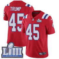 Nike New England Patriots #45 Donald Trump Red Alternate Super Bowl LIII Bound Men's Stitched NFL Vapor Untouchable Limited Jersey