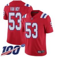 Nike New England Patriots #53 Kyle Van Noy Red Alternate Men's Stitched NFL 100th Season Vapor Limited Jersey