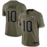 New England New England Patriots #10 Mac Jones Nike Men's 2022 Salute To Service Limited Jersey - Olive