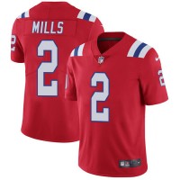 Nike New England Patriots #2 Jalen Mills Red Alternate Men's Stitched NFL Vapor Untouchable Limited Jersey