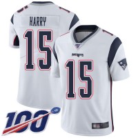 Nike New England Patriots #15 N'Keal Harry White Men's Stitched NFL 100th Season Vapor Limited Jersey