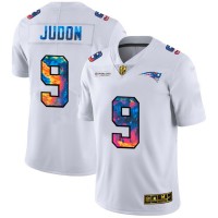 New England New England Patriots #9 Matt Judon Men's White Nike Multi-Color 2020 NFL Crucial Catch Limited NFL Jersey