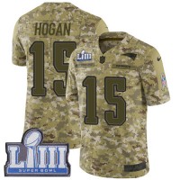 Nike New England Patriots #15 Chris Hogan Camo Super Bowl LIII Bound Men's Stitched NFL Limited 2018 Salute To Service Jersey