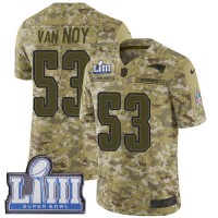 Nike New England Patriots #53 Kyle Van Noy Camo Super Bowl LIII Bound Men's Stitched NFL Limited 2018 Salute To Service Jersey