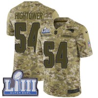 Nike New England Patriots #54 Dont'a Hightower Camo Super Bowl LIII Bound Men's Stitched NFL Limited 2018 Salute To Service Jersey