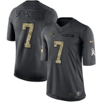 Nike New England Patriots #7 JuJu Smith-Schuster Black Men's Stitched NFL Limited 2016 Salute To Service Jersey