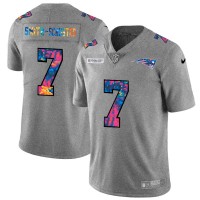 New England New England Patriots #7 JuJu Smith-Schuster Men's Nike Multi-Color 2020 NFL Crucial Catch NFL Jersey Greyheather