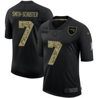 New England New England Patriots #7 JuJu Smith-Schuster Men's Nike 2020 Salute To Service Camo Limited NFL Jersey Black