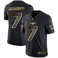 Nike New England Patriots #7 JuJu Smith-Schuster Black/Gold Men's Stitched NFL Vapor Untouchable Limited Jersey
