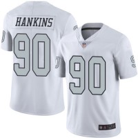 Nike Las Vegas Raiders #90 Johnathan Hankins White Men's Stitched NFL Limited Rush Jersey