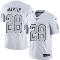 Nike Las Vegas Raiders #28 Doug Martin White Men's Stitched NFL Limited Rush Jersey