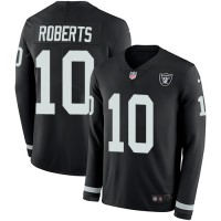 Nike Las Vegas Raiders #10 Seth Roberts Black Team Color Men's Stitched NFL Limited Therma Long Sleeve Jersey