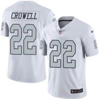 Nike Las Vegas Raiders #22 Isaiah Crowell White Men's Stitched NFL Limited Rush Jersey